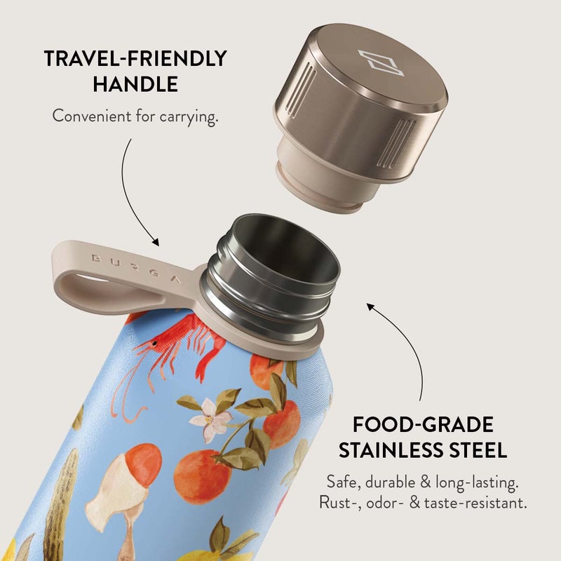 بورجا زجاجة مياه بورغا. حافظ على مشروباتك في درجة الحرارة المثالية وعلى أناقتك لا تشوبها شائبة، سواء في صالة الألعاب الرياضية أو المكتب أو في الهواء الطلق (500 مل) - Image 3